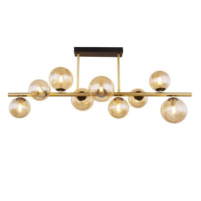 Szklana design lampa sufitowa bursztynowa, Melinda