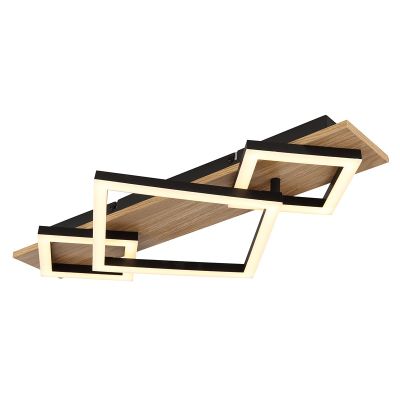 Metalowa design lampa sufitowa czarna, Beniamino, 24W, 3000K LED