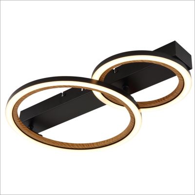 Aluminiowa design lampa sufitowa czarna, Danieke, 30W, 3000K LED