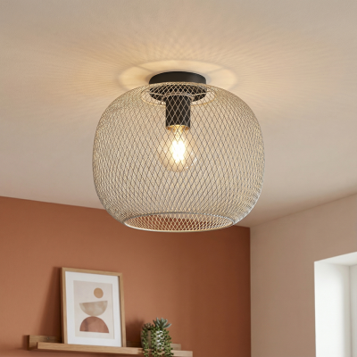 Industrialna lampa sufitowa szara, Emado