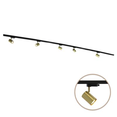 3M system oświetlenia szynowego 1 fazowa mosiężny  + 5 reflektorów na szynę Elena