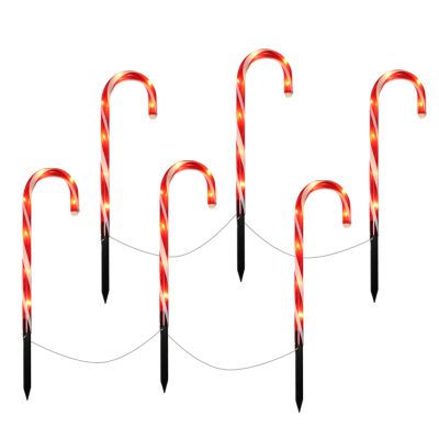 6 wtyczek ogrodowych z trzciny cukrowej, 8 pozycji, IP44