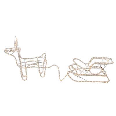 Oświetlenie węża świetlnego z reniferem i saniami