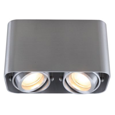 Nowoczesna oprawa natynkowa srebrna, Bera