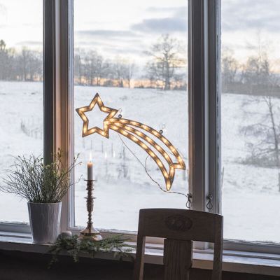 Świąteczna sylwetka LED gwiazda, dwustronnie oświetlona 35 diodami LED