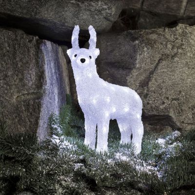 Akrylowy renifer świąteczny, LED - wysokość 38 cm