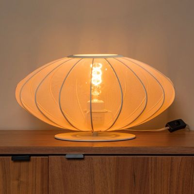 Beżowa lampa stołowa nowoczesna, Corina, z przełącznik