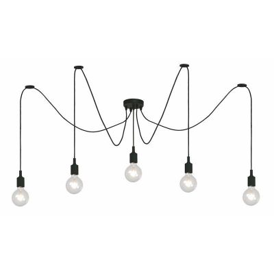 Czarna lampa wisząca nowoczesna, Fix