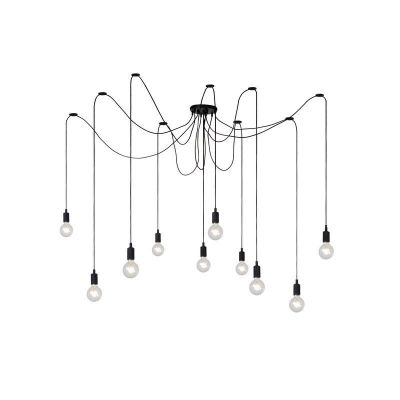 Czarna lampa wisząca nowoczesna, Fix