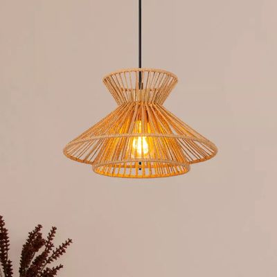 Rattanowa lampa wisząca brązowa, Tasman