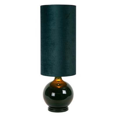 Zielona lampa stojąca retro, Esterad, z przełącznik