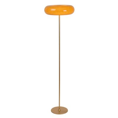 Ciemnoszara lampa stojąca retro, Sentino, z przełącznik