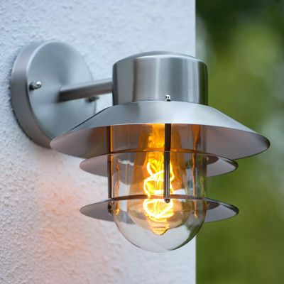Chromowana lampa zewnętrzna nowoczesna, Zico, IP44