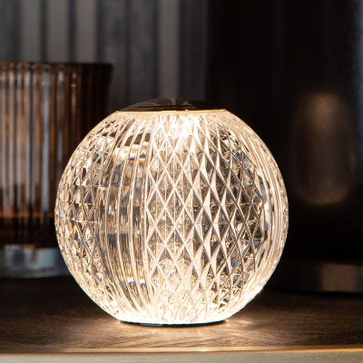 Przezroczysta lampa stołowa nowoczesna, Cintra, 2W, 3000K LED, ściemniana w 3 krokach
