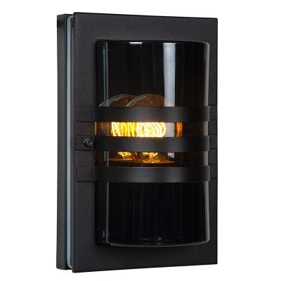 Czarna lampa zewnętrzna nowoczesna, Privas, IP44
