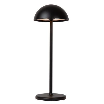 Czarna lampa stołowa ogrodowa retro, Joy, 1,5W, 3000K LED, IP54, z dotykowy ściemniacz