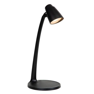 Czarna lampa biurkowa klasyczna, Ludo, 4,5W, 3000K LED, z przełącznik