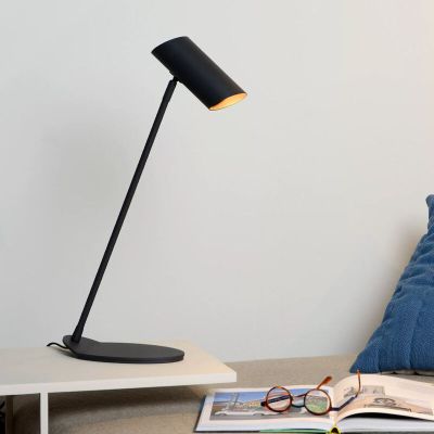 Antracytowa lampa biurkowa nowoczesna, Hester, z przełącznik