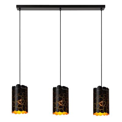 Czarna lampa wisząca nowoczesna, Almelo
