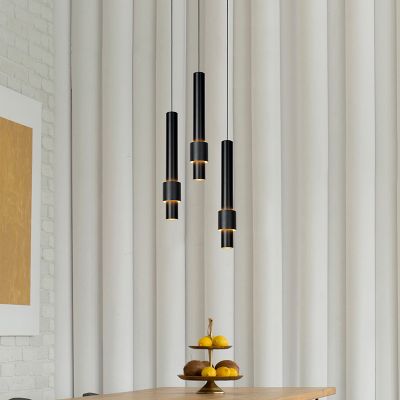 Czarna lampa wisząca nowoczesna, Margary, 4W, 2700K LED