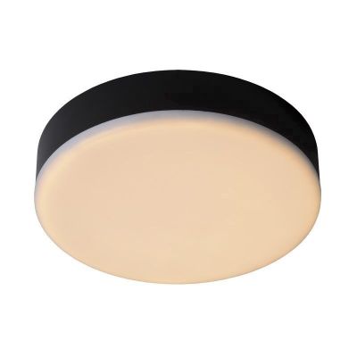 Czarny plafon sufitowy nowoczesny, Ceres, 30W, 3000K LED, IP44
