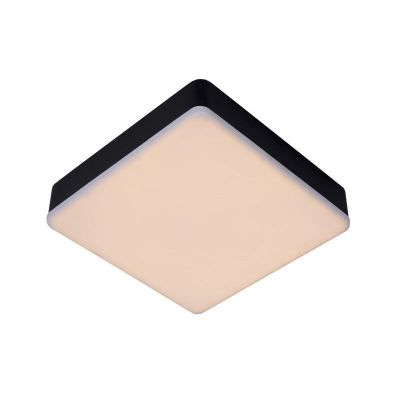 Czarny plafon sufitowy nowoczesny, Ceres, 30W, 3000K LED, IP44