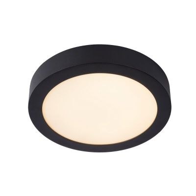 Czarny plafon sufitowy nowoczesny, Brice, 15W, 3000K LED, IP44