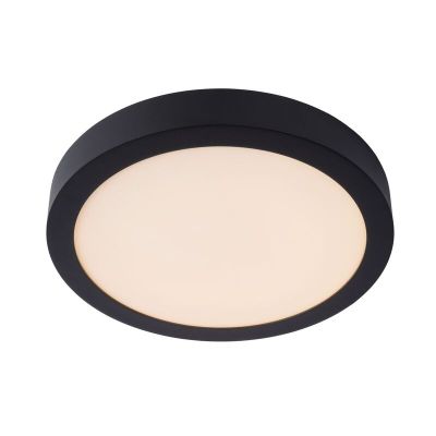 Czarny plafon sufitowy nowoczesny, Brice, 30W, 3000K LED, IP44