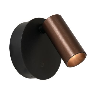 Brązowy kinkiet akumulatorowy nowoczesny, Toni, 2W, 2700-4000K, z dotykowy ściemniacz