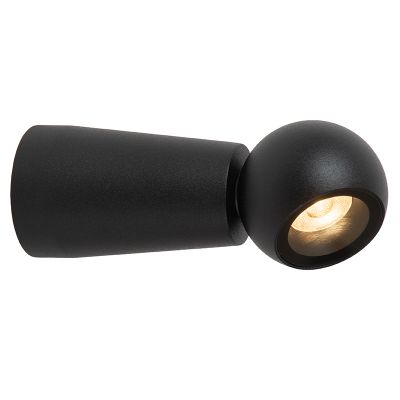 Czarna lampa zewnętrzna nowoczesna, Ipsos, 5W, 2700K LED, IP54