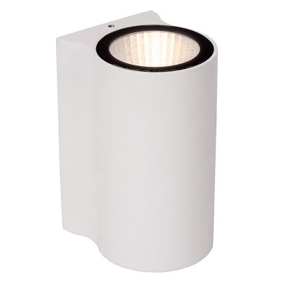 Biała lampa zewnętrzna nowoczesna, Akra, 6W, 3000K LED, IP54
