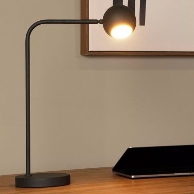 Czarna lampa stołowa akumulatorowa nowoczesna, Comet, 3W, 2700K LED, z dotykowy ściemniacz