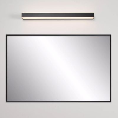 Czarny kinkiet łazienkowy nowoczesny, Alexa, 8W, 3000K LED, IP44