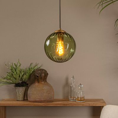 Zielona lampa wisząca retro, Monsaraz