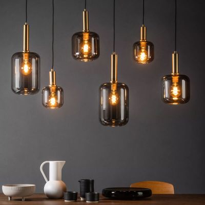 Złota lampa wisząca nowoczesna, Joanet