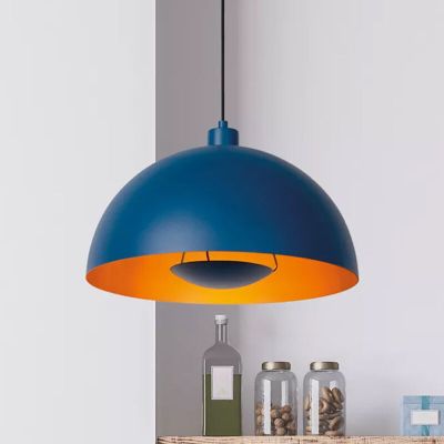 Niebieska lampa wisząca nowoczesna, Siemon