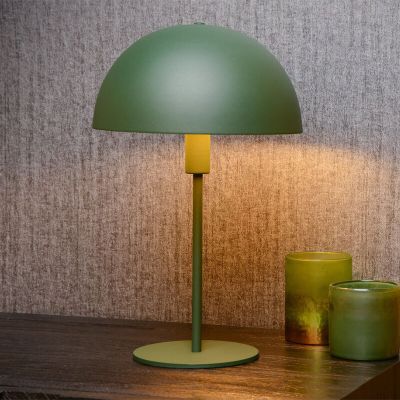 Zielona lampa stołowa nowoczesna, Siemon, z przełącznik