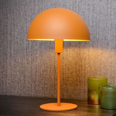 Żółta lampa stołowa nowoczesna, Siemon, z przełącznik