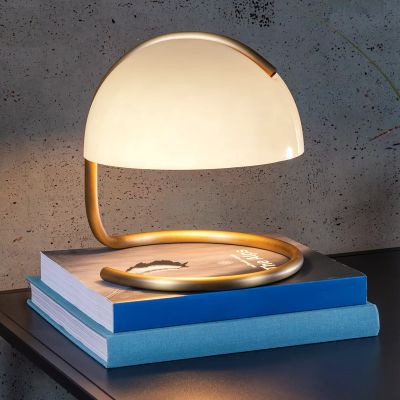 Biała lampa stołowa retro, Cato, z przełącznik