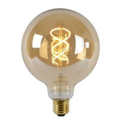 Ściemnialna żarówka LED E27 Filament G125 Bardzo duża, bardzo ciepła biel, 5 Watt