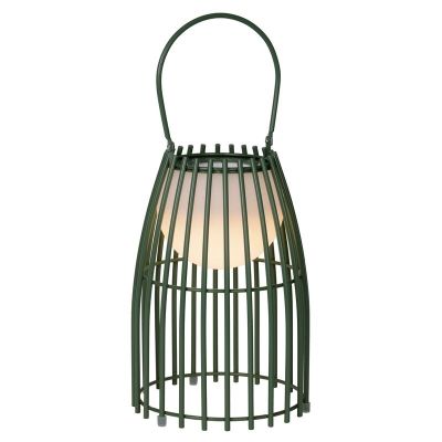 Zielona lampa stołowa ogrodowa retro, Fjara, 0,3W, 2700K LED, IP44, z dotykowy ściemniacz