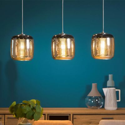Chromowana lampa wisząca nowoczesna, Eryn