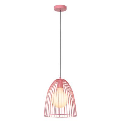 Różowa lampa wisząca dla dzieci metalowa, Macarons