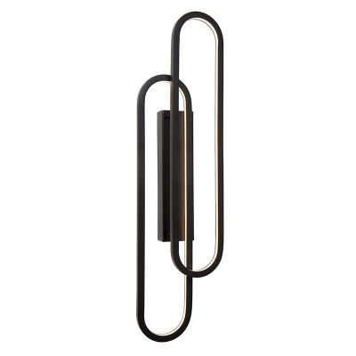 Czarny kinkiet nowoczesny, Thelma, 33W, dim to warm LED