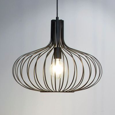 Czarna lampa wisząca retro, Manuela