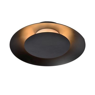 Czarny plafon sufitowy nowoczesny, Foskal, 6W, 2700K LED