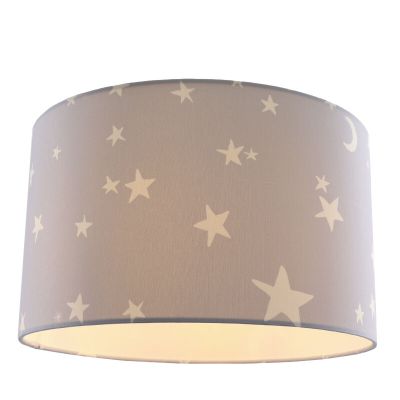 Tkanina lampa sufitowa dla dzieci szara, Stars