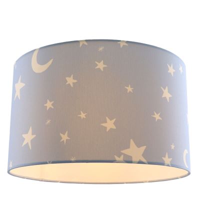 Tkanina lampa sufitowa dla dzieci niebieska, Stars