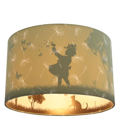 Tkanina lampa sufitowa dla dzieci zielona, Butterfly