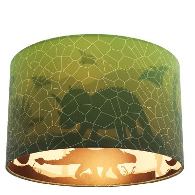 Nowoczesna lampa sufitowa dla dzieci zielona, Dino